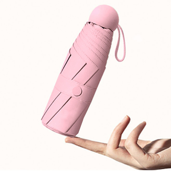 올마이웨이 UV 자외선차단 양산 겸용 초경량 미니 5단 캡슐 암막 우양산+케이스