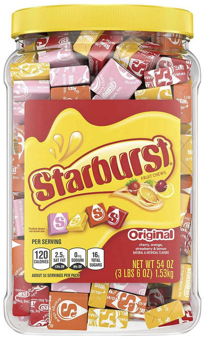 스타버스트 프루트 츄 오리지널 체리 오렌지 스트로베리 & 레몬, 1개, 1.53kg