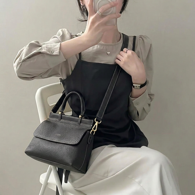 제이바바 여성용 데일리 소가죽 토트백