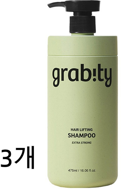 그래비티 엑스트라 스트롱 탈모완화 볼륨 샴푸, 3개, 475ml