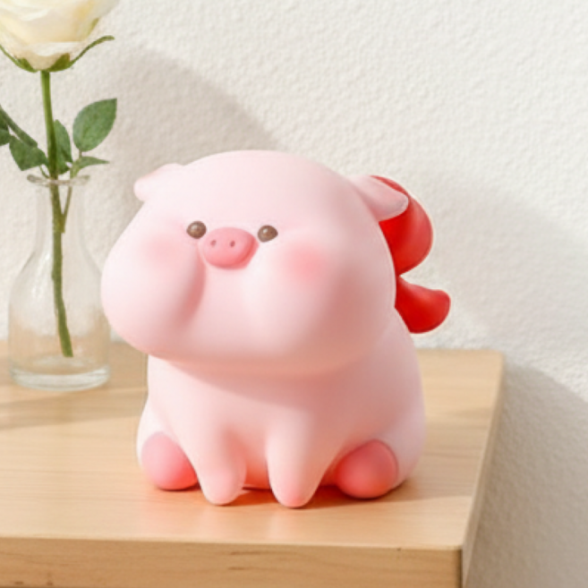 니토샵 토실 돼지 저금통, 레드, 1개