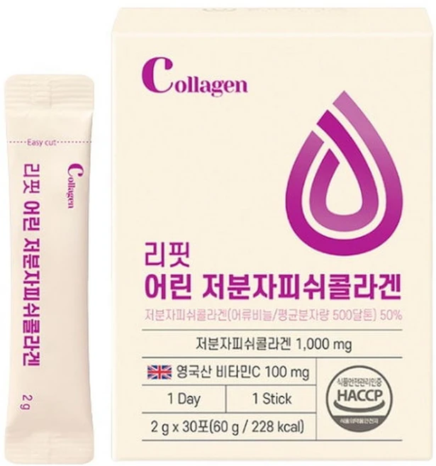 온유바이오 리핏 어린 저분자피쉬콜라겐 30p, 3개, 60g - 쿠팡