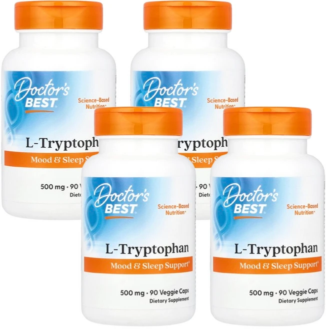 닥터스베스트 L-트립토판 500mg 90캡슐 4통, 90정, 4개 - 쿠팡