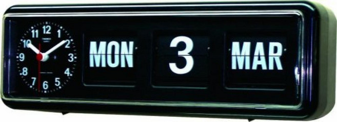 TWEMCO (Tuenco) 벽시계 탁상시계 겸용 퍼페추얼 캘린더 기능 BQ-38 Black