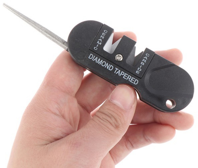 다기능 휴대용 텅스텐 세라믹 카바이드 나이프 숫돌 숫돌 도구 캠프 야외 숫돌 80x27x10mm 4 in 1