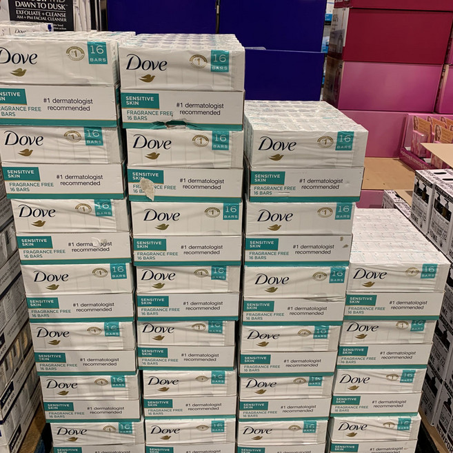 미국산 도브 센서티브 스킨 바 비누 106g, 4개입