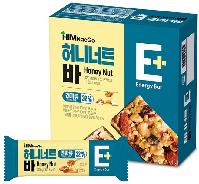 힘내고 허니너트바 12p, 420g, 1개 - 쿠팡