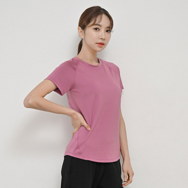 가치스토어 여성 슬림핏 기능성 쿨링 반팔티 긴팔티 요가복 상의 러닝 필라테스 냉감 반팔 긴팔 티셔츠