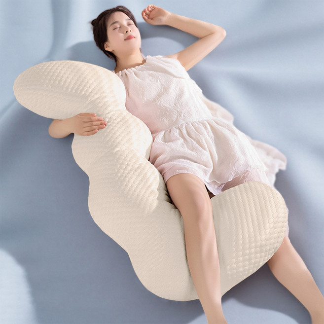 Pogeuni 냉감 인체공학 바디필로우 롱쿠션, 옐로우