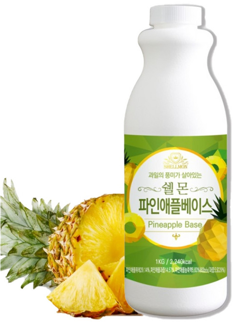 VMB 쉘몬 과일 농축액 베이스 파인애플 1kg, 1개, 1개
