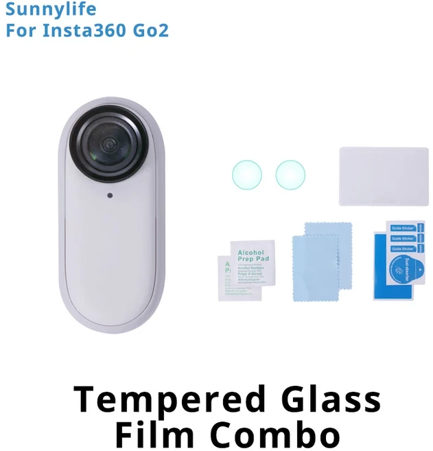Sunnylife 휴대용 케이스 금속 어댑터 INSTA360 GO2 필터 CPL MCUV ND4, 02 Glass Film