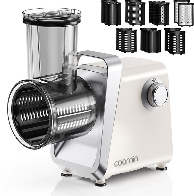 8위 - coomin 전동 채칼 야채슬라이서 7가지 칼날 포함 250W 강 출력 모터 만능 채써는 기계 가정용/업체용