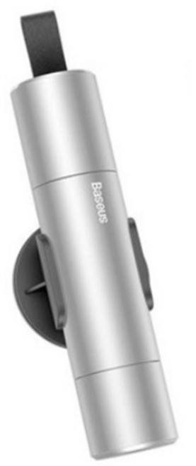 베이스어스 차량용 비상탈출망치 해머 안전벨트절단, 1개, 실버