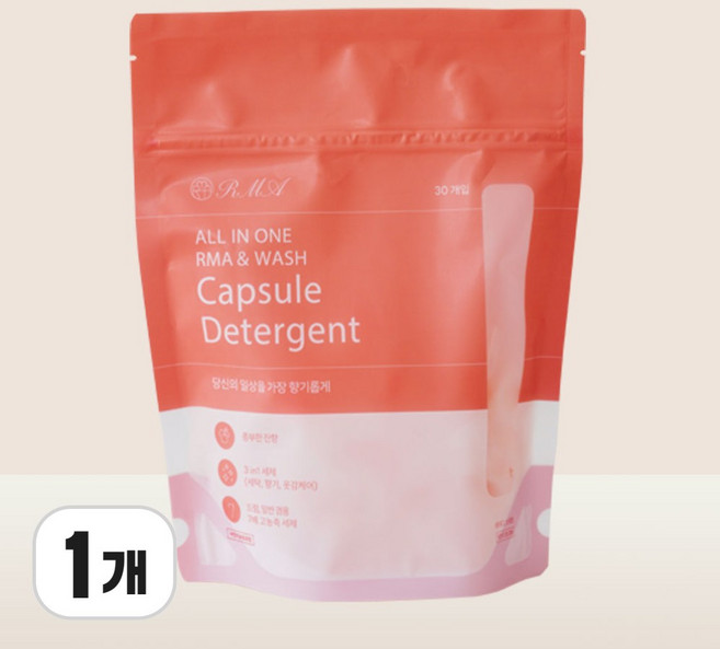 르마엔워시 실내건조 올인원 세탁 캡슐 세제 레이디스위트향, 1개, 30개입