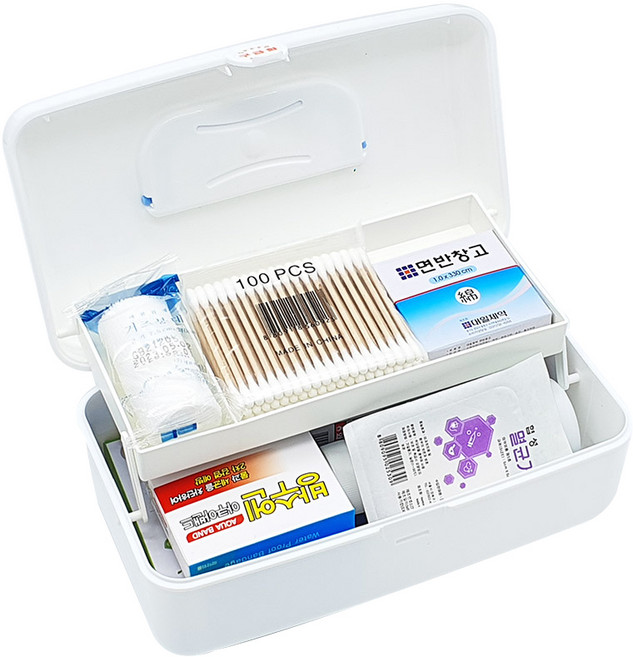 스피드 구급함 미니 12종 가정용 응급키트 구급상자 구급함세트 약상자 구급약품, 1개