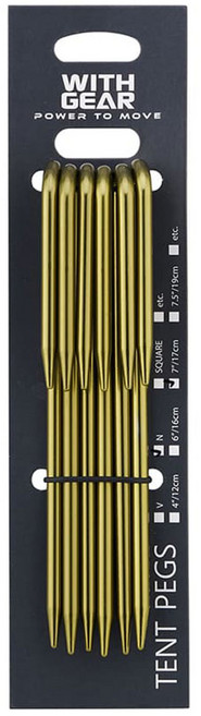 위드기어 알루미늄 N팩 PGNP3 고강도 캠핑 텐트 타프 국산 텐트팩 파우치 케이스 캠핑 팩, 17cm, 19cm, 6개