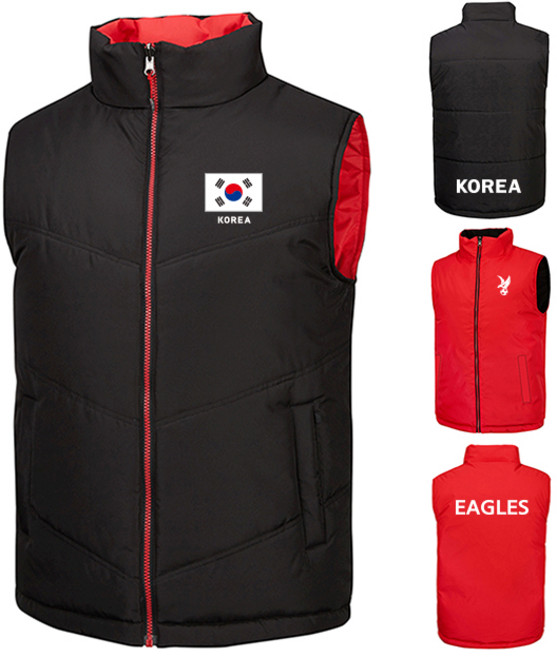 풋살 축구 양면패딩 조끼 원하는 마킹추가