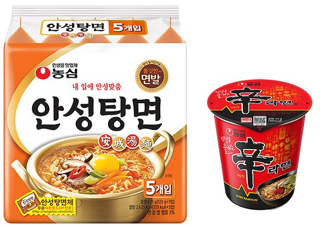 농심 신라면컵(65g 15개입)+안성탕면10봉지, 단품