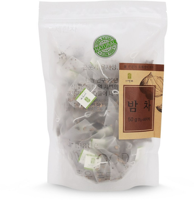 자연애 밤차 삼각티백 100티백 티백차(50티백X2개), 50g, 50개입