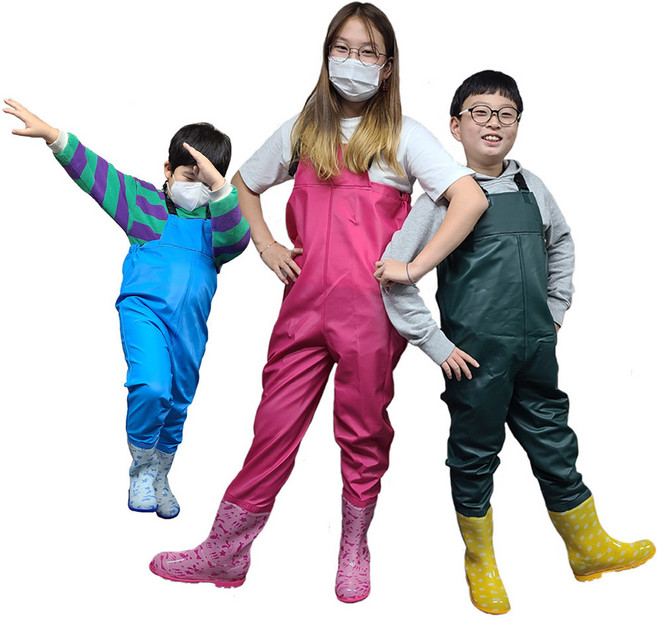 어린이 가슴장화 아동 유아 전신장화 해루질 갯벌 장화 체험복 캠핑 친환경소재