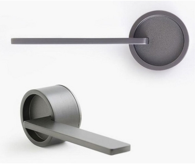 문고리닷컴 차니즈 릭스(LLYX) 311 오브제 써클라인 국산 고급 원형 방문손잡이, 필요, 소프트블랙, 1개