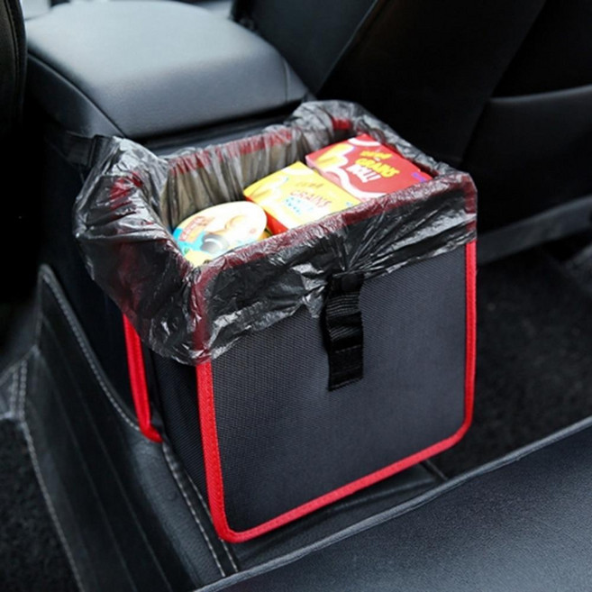 봉고차 학원차 고정 넓은 차량용휴지통 쓰레기통 고급 럭셔리, 레드, 레드