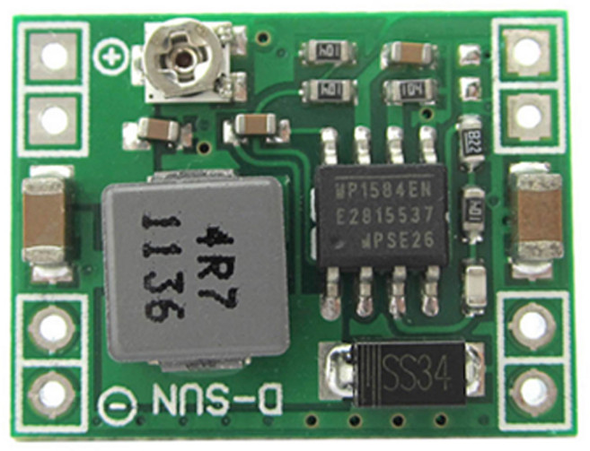 스텝 다운 DC 컨버터 감압 모듈 출력 5V 3A MP1584, L0300. 스텝다운 MP1584, 1개
