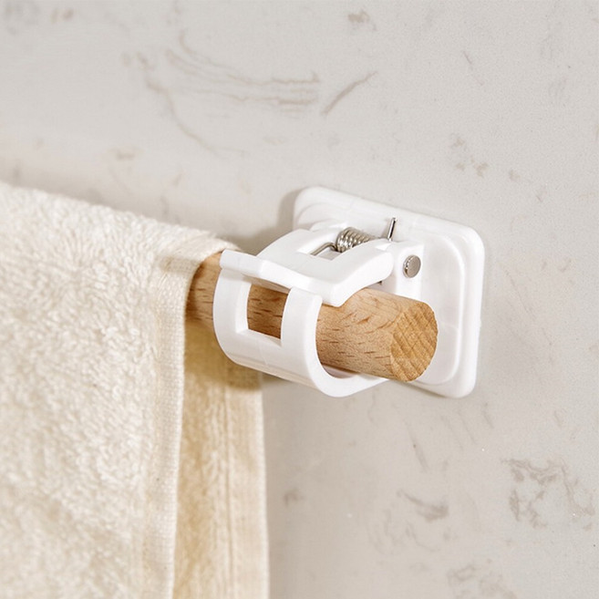 접착식 집게형 봉걸이 가리개 부분커튼 수건걸이 샤워커텐 무타공 간편설치