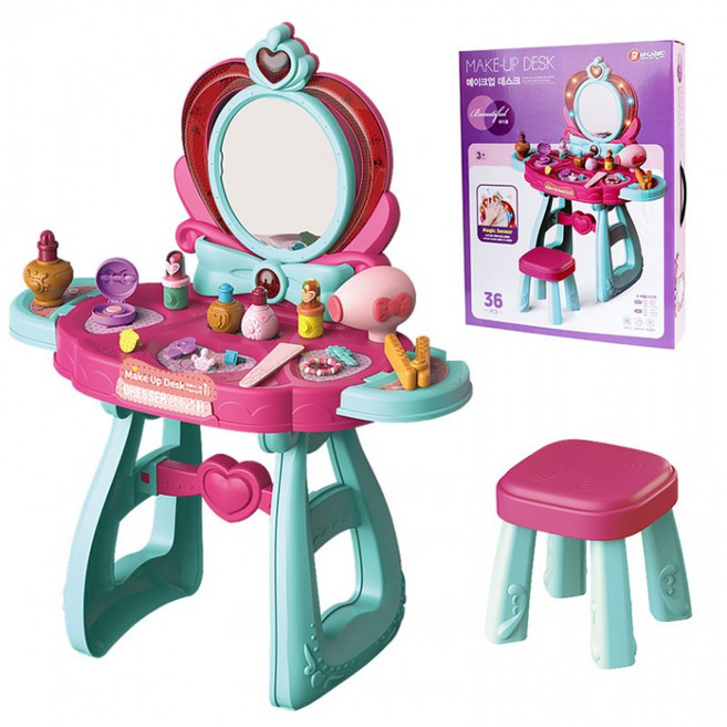 바니랜드 미용놀이 뷰티풀 메이크업 데스크 (9375907), 상세페이지 참조, 1개