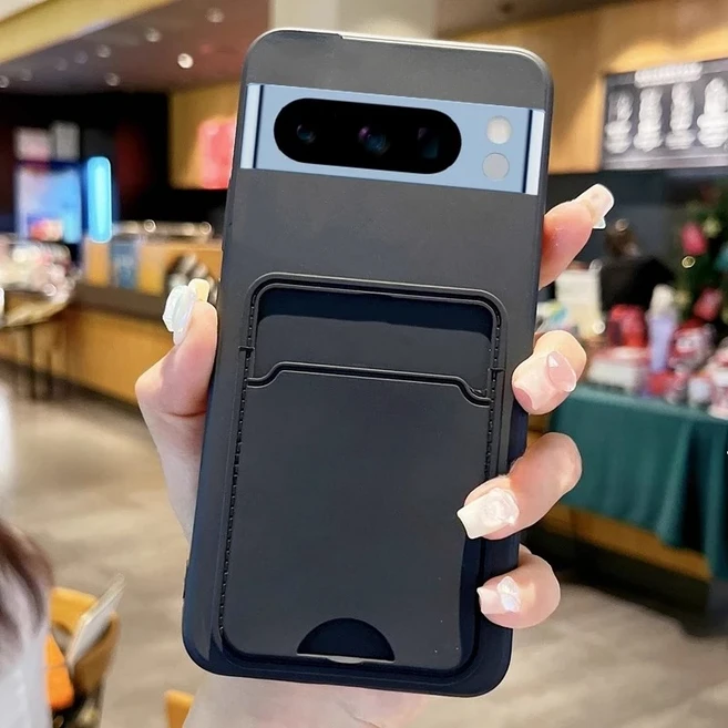 픽셀 9a 9 Pro XL 카드 보관 지갑형 케이스구글 10 8A 7A 6A 7 8 무광 소프트 범퍼, 15 Pixel 6, 03 black