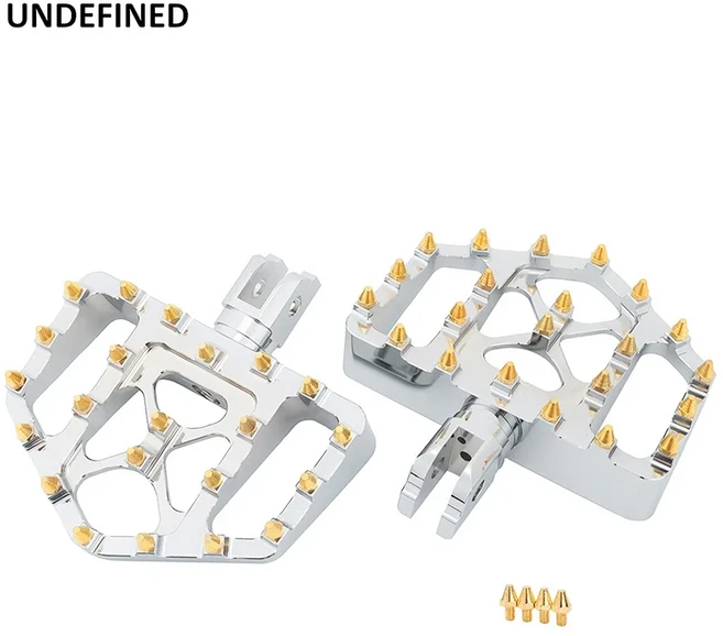 할리 소프테일 2018-2023 MX 와이드 팻 풋 페그 플로어보드 전면 발판 SLSB 보이 브레이크아웃 로우 라이더, 02 Gold Chrome Front, 02 Gold Chrome Front