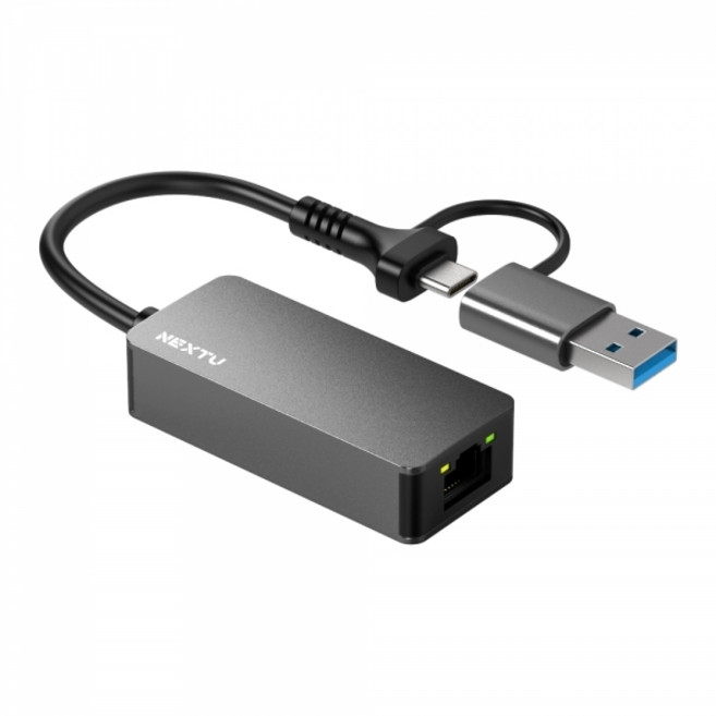USB 2.5기가비트 랜카드 USB-C+USB-A 타입 겸용 유선랜 Win11/10 MAC OS 지원, 1개