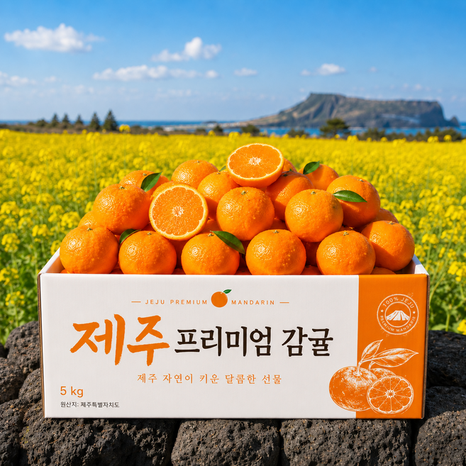 [재구매율1위] 12brix 꿀당도 제주 귤5kg, 1박스, 5kg 대과