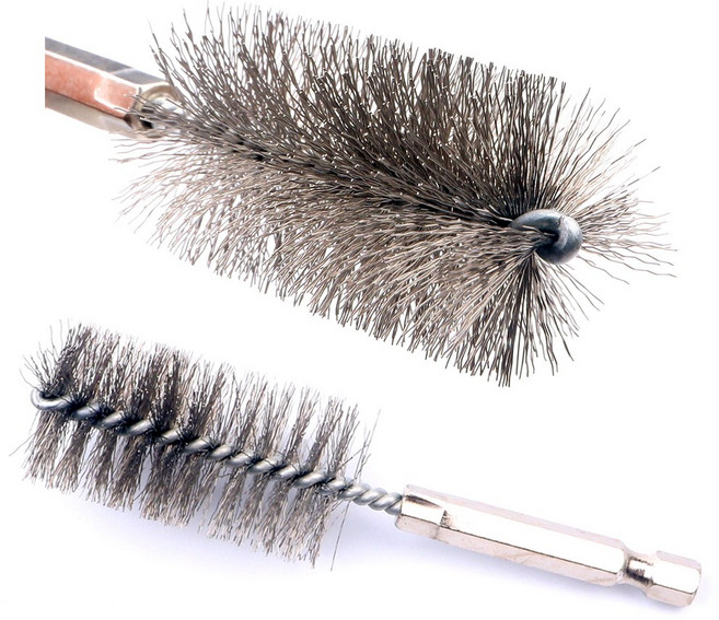 드릴용 육각 브러쉬 스텐 사이즈 택1 SUS 배관 청소 파이프 세척 드릴 부러쉬 연관솔 관솔 봉솔 병솔 브러시 원형 보일러솔 튜브 스탠딩팩, 1개