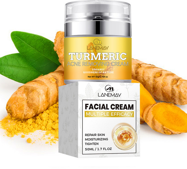 薑黃去痘面霜 50g 滋潤補水 亮白去紅血絲, 1個, 正常規格