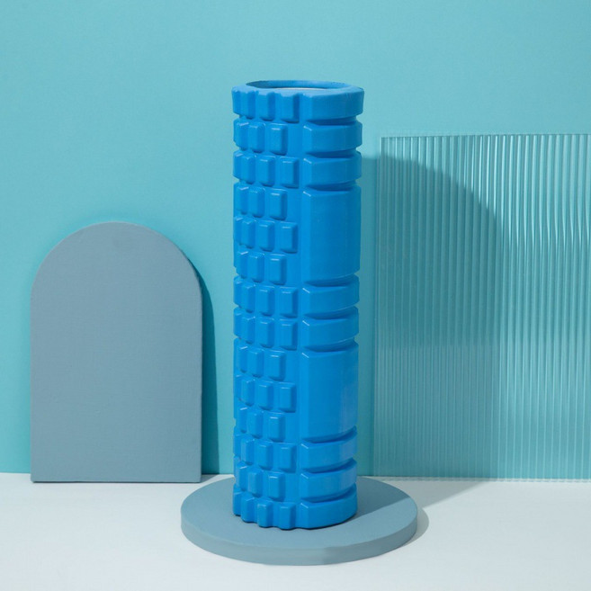 BODY MORE FUN 泡沫滾筒按摩器 200KG高強承重, 45*14cm - 空心經典款藍色, 1個