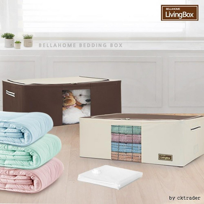 벨라홈 대용량이불정리함 105L+압축팩 대용량정리합 의류압축, 1개