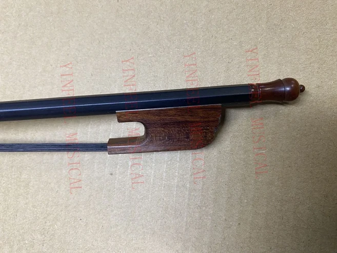 쿠쿠스토어 4/4 바로크 블랙 탄소 섬유 바이올린 활 격자 무늬 스틱 흰색 개구리Snakewood 개구리 Mogolia, 04 C03 black