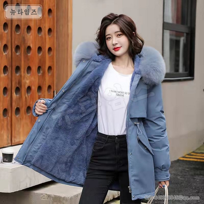 하프 여성 겨울 오버사이즈 다운 점퍼 3T173