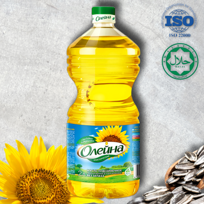 올레이나 정제 천연 해바라기씨유 유럽 러시아 먹거리 OLEINA SUNFLOWER OIL (RUSSIA), 1개, 2L