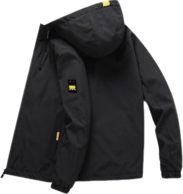 男款工裝防風連帽外套