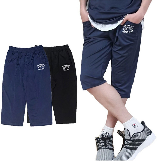 주니플로우 여름 주니어 쿨링7부바지 초등학생 중학생 쿨기능성바지 트레이닝팬츠 남아 남학생 의류 옷 빅사이즈