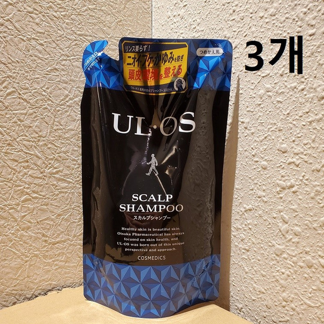 우르오스 스칼프 샴푸 리필 일본직송, 3개, 420ml