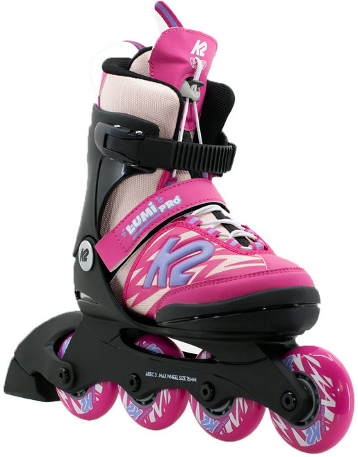 K2 아동용 인라인스케이트 - 루미 프로 핑크 - 4종 사은품 증정 + 인라인 파우치, 1개
