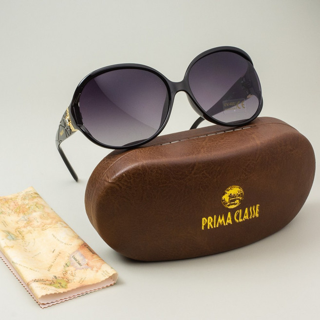 프리마클라쎄 남여공용 빅 오버 캣츠 블랙 편광 스포츠낚시골프 남자여자 동글이 검정 선글라스 P1904 2A