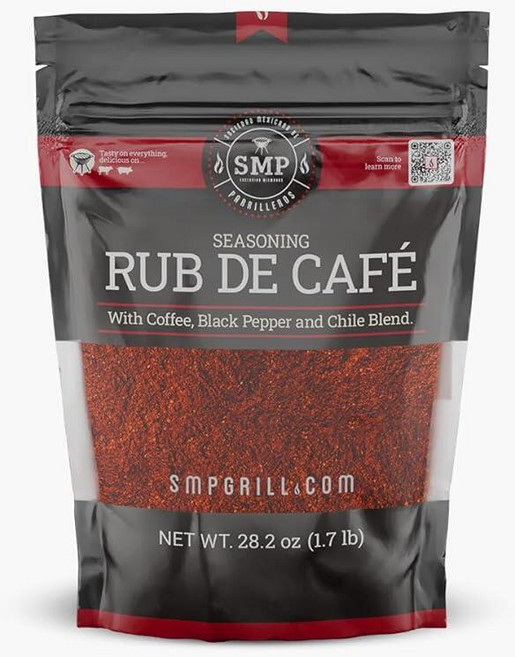 SMP Rub de Café Bag - 양지머리 돼지 어깨살 피카냐 및 갈비용 커피 주입 BBQ 럽 100% 천연 방부제 프리 강렬하고 부드러운 시즈닝 낮고 느린 요리를, SMP Rub de Café Bag - 양지머리, 돼, 798g, 1