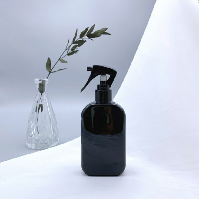 200ml 스프레이용기 블랙 건타입 향수 공병 안개분사 휴대용 갈색 사각 룸스프레이 용기, 2.블랙 플랫사각 (납작), 1개
