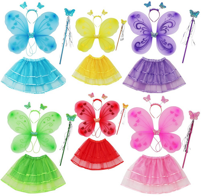 날개+튜튜치마 4종세트 여아 할로윈 공연의상