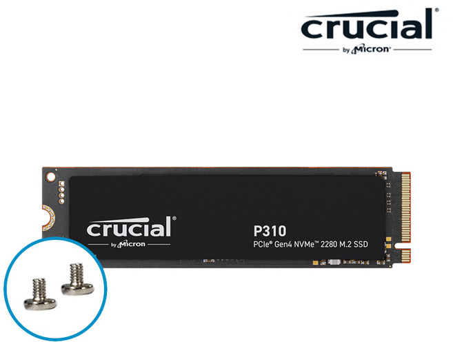마이크론 Crucial P310 500GB M.2 NVMe SSD 대원CTS (GEN4/QLC/5년), CT500P310SSD8