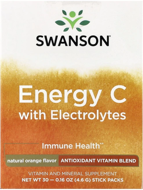 효과가 좋은 Swanson 에너지 C 전해질 함유 천연 오렌지 스틱팩 30개 개당 4.6g(0.16oz) 최저가격, Swanson에너지C전해질함유천연오렌지스틱팩30개개당4 - 쿠팡